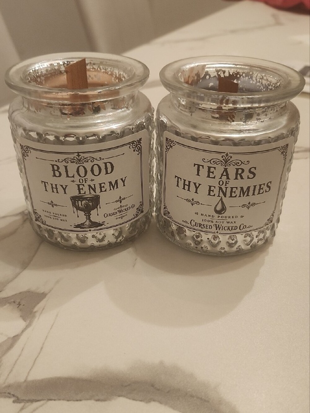 Handcrafted Blood Of Thy Enemy & Tears Of Thy Enemies Candle Set - Picture 5 of 6